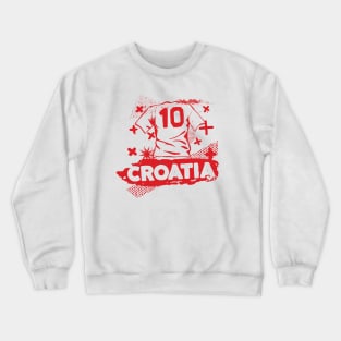 Vintage Croatian Football // Retro Grunge Croatia Soccer Crewneck Sweatshirt